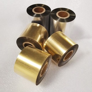 Ruban de transfert thermique en résine de cire PET doré métallisé brillant, <span class=keywords><strong>prix</strong></span> usine, compatible avec les étiquettes <span class=keywords><strong>TTR</strong></span> Zebra/HP Citizen - Product Image 5
