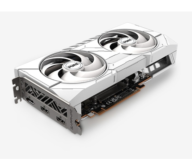 2025 New SAPPHIRE RX 9060XT 16G D6 OC PURE ARGB White Dual Fans GPU RX9060 XT Video Card for Gaming PC Desktop