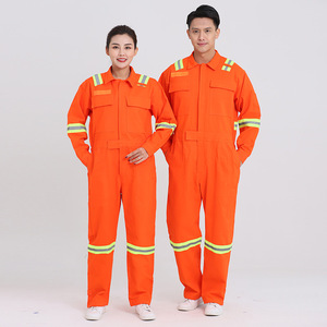 Logo kustom UV kemeja celana kargo pakaian kerja seragam kain pakaian kerja 2 potong seragam kerja dengan pita reflektif - Product Image 4