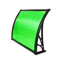 Auvent de fenêtre et auvent extérieur en polycarbonate écologique Smog Solution avec commande manuelle pour abri contre la pluie