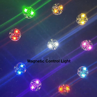 Lampu LED Kontrol Magnetik Warna-warni Model DIY RGB Dapat Berubah Sensor Mini Tersembunyi USB Isi Ulang Gundam Diorama
