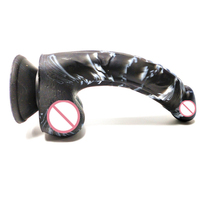 Godemiché en Silicone multicolore pour hommes et femmes, succion en tête de champignon, grand pénis, jouet réaliste, plusieurs couleurs, noir