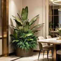 Arrangement de plantes tropicales artificielles haut de gamme pour la maison, le bureau, l'hôtel, le restaurant, décoration réaliste, plantes artificielles banane et fougère