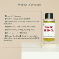 Nouvelle Huile de Pépins de Raisin Extraite par Fluide Supercritique - Huile Végétale de Qualité Cosmétique Naturelle en Bouteille de 1kg pour la Santé et les Cosmétiques