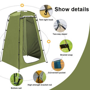 Tente de camping extérieure, cabine de douche et de change, toilettes mobiles, cabine de change portable et chauffée pour la pêche et le camping - Product Image 1