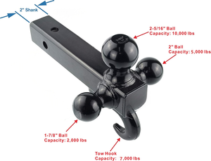 ATTA1002 Heavy Duty 2 "X 2" braccio di <span class=keywords><strong>traino</strong></span> in acciaio <span class=keywords><strong>traino</strong></span> si adatta a 1-7/8 ", 2", 2-5/16 "montaggi a sfera 12" braccio di <span class=keywords><strong>traino</strong></span> regolabile per camion nuovi - Product Image 2