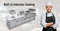 Équipement de cuisson à induction à économie d'énergie pour les hôtels et les projets de restauration