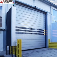 Porte rapide industrielle moderne entièrement automatique à turbine, en alliage d'aluminium, coupe-vent et étanche, pour entrepôt
