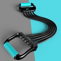 KWO-Équipement de fitness élastique en latex, avec cinq ressorts ajustables, pour exercice musculaire et extenseur de poitrine, bandes de résistance