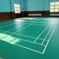 Revêtement de sol sportif Runsure en chlorure de polyvinyle haute densité à faible teneur en COV, à poser directement sur béton pour terrains de tennis, prix de gros usine