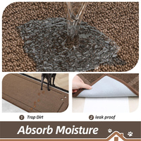 Tapis de bienvenue intérieur absorbant Dirt Trapper Tapis de porte antidérapant lavable à profil bas pour pattes boueuses