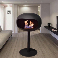 Poêle à bioéthanol de haute qualité, autoportant, pour jardin, cour, intérieur, foyer, chauffage, foyer, cheminée