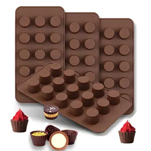 Vente flash : Accessoires de pâtisserie rectangulaires, moule à chocolat, moule à dessert, outils de cuisine, moules en silicone mini-tasses - Product Image 1