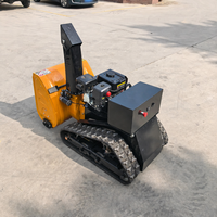 Souffleuse à neige robotisée à chenilles robuste, à essence, télécommandée, équipement industriel de déneigement pour travaux extérieurs