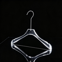 Transparenter Kleiderbügel aus Acryl mit Flachschulter für Anzüge und Kleidung, Ideal für Bekleidungsgeschäfte und Präsentation