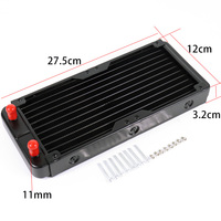 Radiateur en cuivre fin de 20 mm, ventilateur de refroidissement de 120 mm, système de refroidissement par eau pour PC, dissipateur thermique G1/4, refroidisseur d'air pour CPU, 120/240/360/480 mm, boîtier d'ordinateur