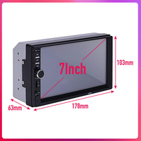 Lecteur multimédia vidéo MP5 pour voiture à écran tactile universel 2 DIN de 7 pouces, montage sur tableau de bord, BT FM Audio, radio automobile, DVD, 1 an