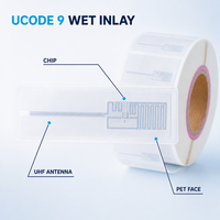 Étiquette RFID UHF en papier enduit imperméable UCODE 9 ISO 18000-6C pour la prévention des pertes et la lutte contre le vol en magasin