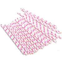 Lot de pailles à boire en papier multicolore sans BPA, pailles écologiques en forme de cœur ou de pois, pour fête, pour cadeaux nouveautés