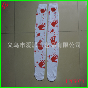 Medias hasta la rodilla con efecto sangriento para disfraz de enfermera en Halloween, pantimedias transparentes para mujer. - Product Image 2