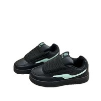 Chaussures de sport pour hommes en cuir PU tendance, respirantes, confortables, à lacets, à enfiler, pour la course à pied et le tennis