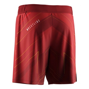 Shorts de lutte rouge et bleu pour hommes et femmes, vêtements de sport durables, confortables et flexibles - Product Image 2