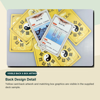 Cartes à Jouer Personnalisées pour la Famille, Dos à Carreaux Bleus et Blancs, Faces de Cartes Standard Imprimées, Écologiques, Coins Arrondis, Logo