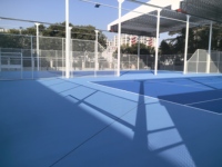 Revêtement de sol INOLP 15 mm pour terrains de pickleball en caoutchouc synthétique acrylique, résistant, force de traction 70 psi, peinture de sol
