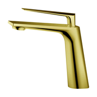 Robinet de salle de bain à trou unique vendu en usine, dernier design, laiton chromé, mitigeur de lavabo à poignée unique, robinets d'eau chaude et froide, valve en céramique