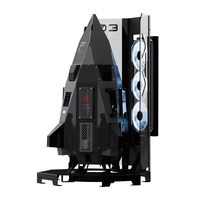 NPC ALSEYE Mecha Space PC Case, Special Spaceship Shape Design Micro ATX/ITX PC Case 360 Cooler Gaming Computer Cases & Towers