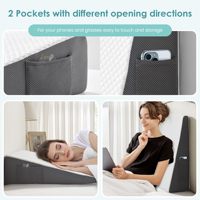Anti ronflement ortopédique adulte cale lecture dos oreiller dossier sciatique hr mousse remplissage orthopédique lit Wedge oreiller pour les personnes âgées