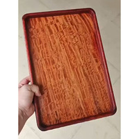 Plateau de service rectangulaire en bois d'acacia, style oriental de luxe, durable, écologique, motif personnalisé, plateaux de service en bois massif
