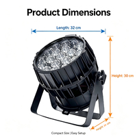 Projecteur PAR LED RGBW étanche IP65 300W DMX512 avec zoom, stroboscope et effet wash pour éclairage de scène et de fête en extérieur