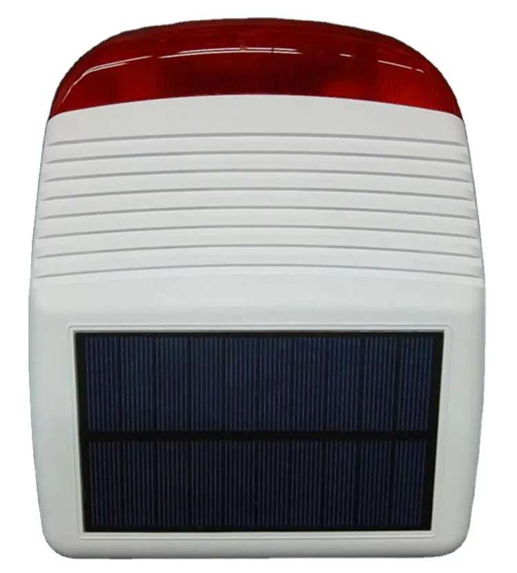 130dB 4solar güneş elektronik Alarm sireni ile su geçirmez kılıf ev güvenlik görevlisi alarm kablosuz Siren alarmı garaj carport