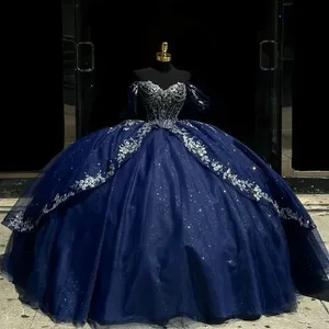 Glitter Blue Dress - Blue Dress with Glitter 2025 New Style
