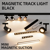 Mini spots LED COB magnétiques DC 24V en aluminium, modernes, à CRI 90 élevé, pour rails, montage mural, usage commercial, vitrine de bijoux, magasin