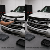 Protection de capot en acrylique pour Chevrolet Silverado 1500 2020-2021, plaque de protection avant noire pour capot