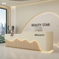Nouvelle Arrivée - Comptoir de Réception Moderne et Créatif pour Salon de Beauté, Centre de Manucure, Caisse de Spa, Bureau Commercial, Consultation Hospitalière