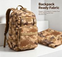 Tissu Oxford 100% Polyester Cordura 1000D Résistant à l'Usure Camouflage 320GMS Largeur 150cm pour Gilet Tactique et Sac à Dos d'Extérieur Robuste