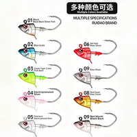 Tête de jig en plomb pour tête de poisson 21g-50g, plusieurs tailles, à large ouverture, pour eau salée, pour la pêche au bar, pour leurres souples, matériel de pêche en bateau