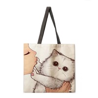 Tas Belanja Kanvas Katun 10oz 12oz Grosir, Dapat Digunakan Kembali, Untuk Luar Ruangan, Sablon Sutra, Warna Sesuai Pesanan, Logo Kustom