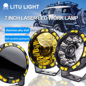 60W 7 pulgadas todoterreno <span class=keywords><strong>4x4</strong></span> lámparas de conducción LED auxiliares haz de punto redondo para UTV ATV SUV Auto LED faro 12V 24V - Product Image 2