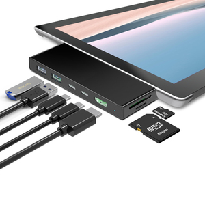 2 puerto usb-c a micro usb-Hd <span class=keywords><strong>multipuerto</strong></span> Av Digital <span class=keywords><strong>Hub</strong></span> para surface pro 7 tipo C <span class=keywords><strong>Hub</strong></span> usb tipo C a 3-Port Usb 3,0 <span class=keywords><strong>Hub</strong></span> - Product Image 2