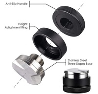 Profession eller Barista Tools Kaffee verteiler 49mm/51mm/53mm/58mm Double Head 3 Leaf Coffee Leveler für Sieb träger