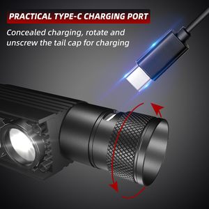 Nouvelle lampe frontale LED haute puissance, lampe frontale rechargeable LED, lampes frontales pour le camping, lampe frontale zoomable - Product Image 2