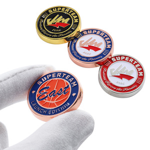 Monete Commemorative Personalizzate Ecologiche Placcate in Oro, Argento e Rame con Tema Sportivo Basket in Lega di Zinco - Product Image 1