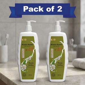 Nettoyant capillaire Kesh Kanti avec protéines de lait, lot de 2 x 450 ml, shampoing aux herbes pour des cheveux forts et sains - Product Image 2