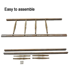 Échelle murale rustique en <span class=keywords><strong>bois</strong></span> Luckywind, 4 pieds, personnalisable, pour couvertures, serviettes, cuisine et salle de bain - Product Image 5