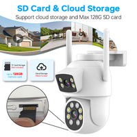 Nueva llegada Ptz Dual Lens Color Night Vision Security Alarm Notice Push CMOS Sensor Eseecloud App Cloud WiFi Cámara inalámbrica