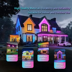 Twinklight vĩnh viễn dẫn kỳ nghỉ Đèn ngoài trời với theo dõi soffit chiếu sáng 12V không thấm nước IP68 ucs2904 RGBW <span class=keywords><strong>LED</strong></span> Pixel - Product Image 5